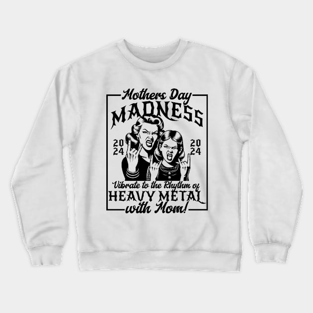 Mothers Day 2024 Heavy Metal Mom Vintage Style Crewneck Sweatshirt by Julio Regis